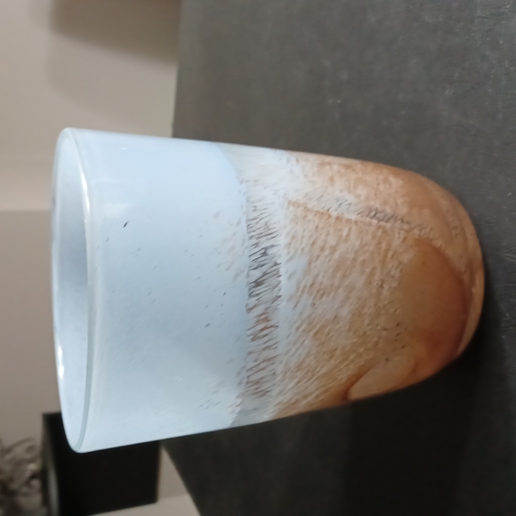 Beachy glass vase or wastebasket - Picture 1 of 4